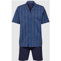 HOM Pyjama mit Allover-Muster Modell 'MARVIN' in Dunkelblau, Größe M von HOM