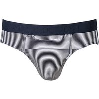 HOM Herren Slip blau Viskose/Modal Gestreift von HOM