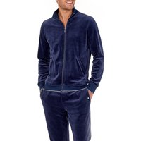 HOM Herren Sweatjacke blau Baumwolle unifarben von HOM