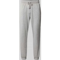 HOM Sweatpants in unifarbenem Design in Mittelgrau Melange, Größe M von HOM