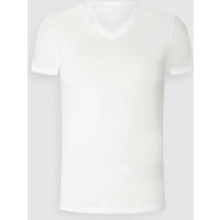 HOM T-Shirt mit V-Ausschnitt in Weiss, Größe L von HOM