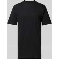 HOM T-Shirt im unifarbenen Design Modell 'Harro' in Black, Größe M von HOM