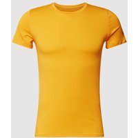 HOM T-Shirt in unifarbenem Design Modell 'Tencel' in Messing, Größe XL von HOM
