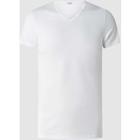 HOM T-Shirt mit Modal-Anteil in Weiss, Größe XXL von HOM