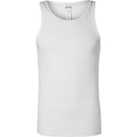 HOM Herren Tanktop weiß Baumwolle unifarben von HOM