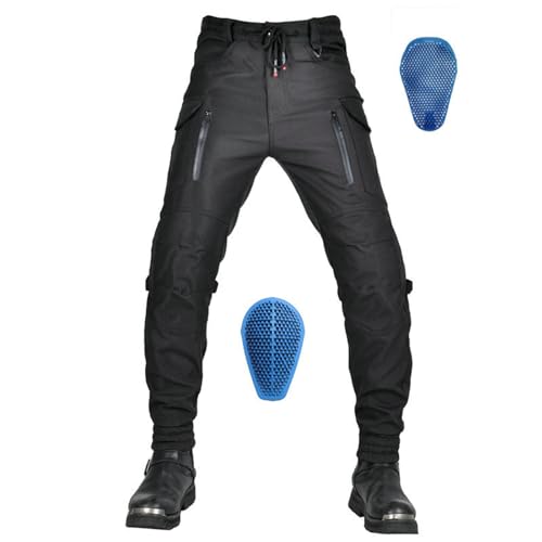 HOMDECR Motorradhose Herren/Damen, Aramid-Gewebe Stretch Jeans Hosen Herren/Damen, Motorrad Hosen Herren Herren/Damen Mit Protektoren (XL) von HOMDECR