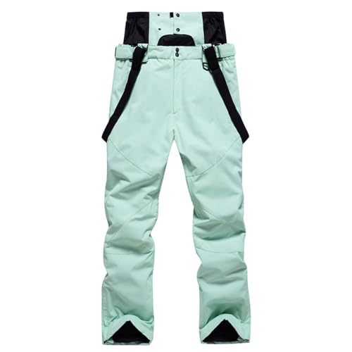 HOMDECR Skihose Für Damen Und Herren, Skihose – Skihose, Gefütterte Skihose Mit Taschen, Integrierter Schneefang – Ideal Zum Skifahren Im Winter (Grün,L) von HOMDECR