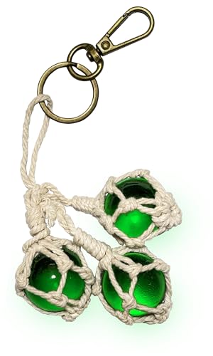Sailingstory Schlüsselanhänger aus Glas, für Taschen und Taschen, nautisches Accessoire für die Küste und den Strand, Blaugrün/Ein Hauch von Paradies (Trace of Paradise), 3 cm von HOME DECOR SAILINGSTORY
