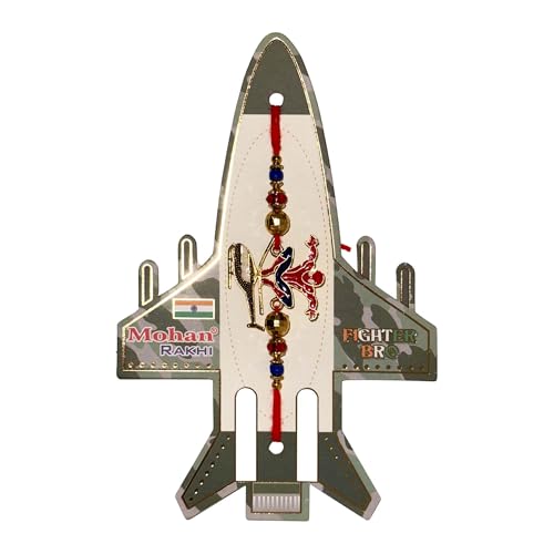 HOME GENIE Fighter Bro Rakhi for Kids – Superhero-Themed Raksha Bandhan Bracelet with Gold Beads on Jet-Shaped Card – Fun Rakhi for Younger Brother Pack of 2 HOME GENIE Fighter Bro Rakhi for Kids – Superhero-Themed Raksha Bandhan Bracelet with Gold Beads on Jet-Shaped Card – Fun Rakhi for Younger Brother Pack of 2 von HOME GENIE