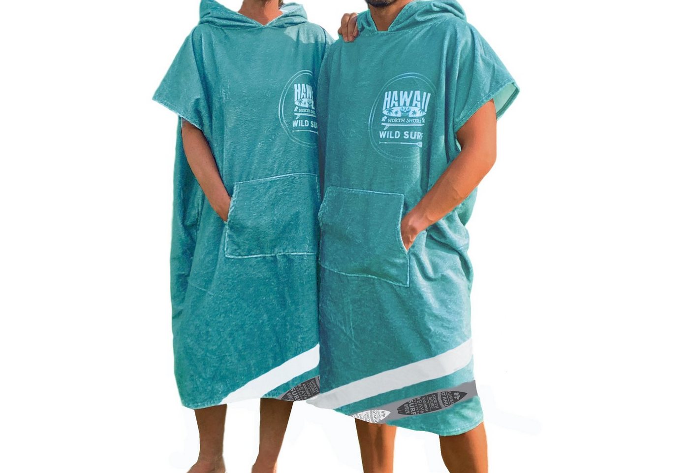 HOMELEVEL Unisex-Bademantel Badeponcho Unisex - Surf Poncho aus Baumwolle und Polyester, Baumwolle HOMELEVEL Unisex-Bademantel Badeponcho Unisex - Surf Poncho aus Baumwolle und Polyester, Baumwolle von HOMELEVEL