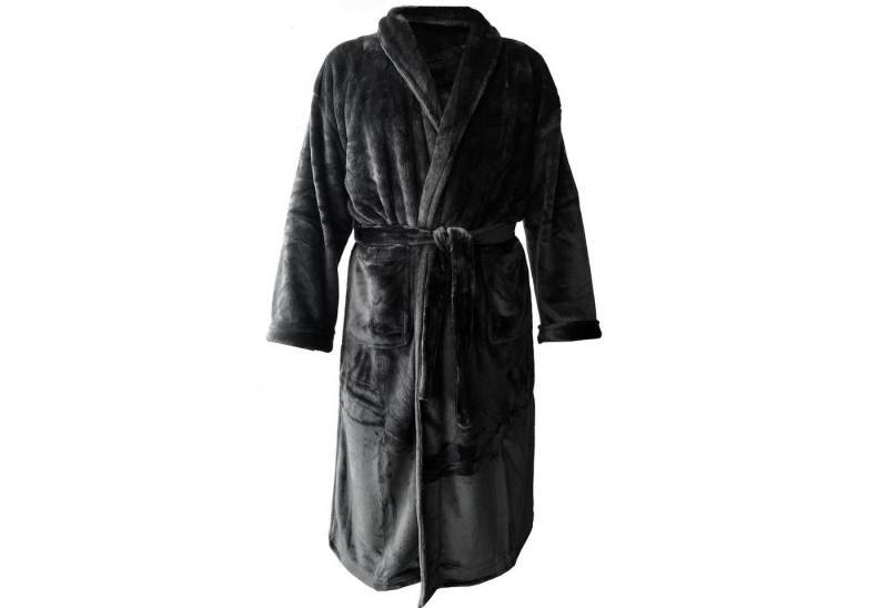 HOMELEVEL Bademantel Flanell Bademantel - Übergröße - Unixex - Damen & Herren, Polyester von HOMELEVEL