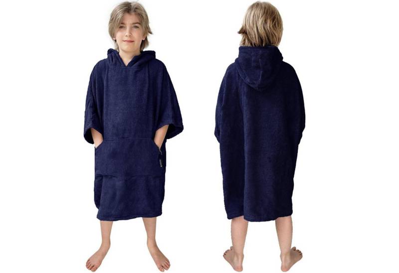 HOMELEVEL Bademantel Kinder Badeponcho aus Baumwolle mit Kapuze - Bademantel unisex, Baumwolle von HOMELEVEL