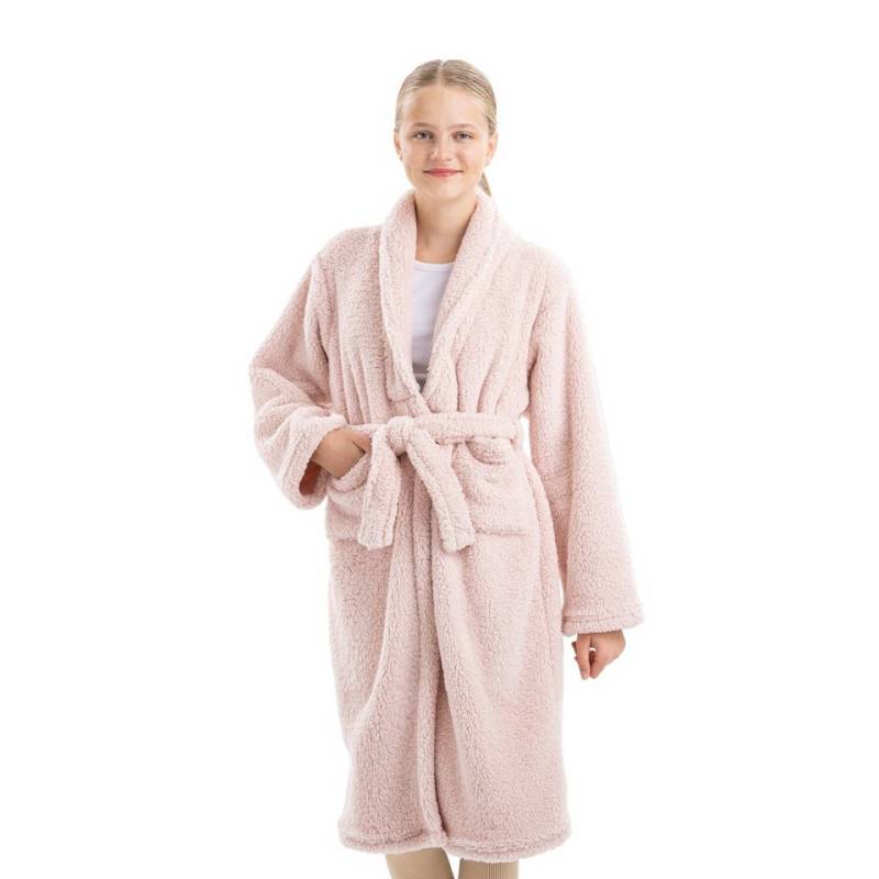 HOMELEVEL Bademantel Kuschelfleece Bademantel Kinder - Sherpa Morgenmantel Taschen Gürtel, Polyester HOMELEVEL Bademantel Kuschelfleece Bademantel Kinder - Sherpa Morgenmantel Taschen Gürtel, Polyester von HOMELEVEL