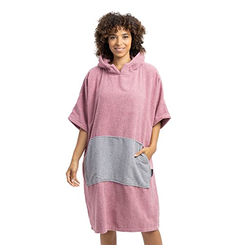 HOMELEVEL Badeponcho Unisex - Surf Poncho aus 100% Baumwolle - Tuch für Erwachsene - Bademantel für Damen und Herren - Badetuch mit Kapuze von HOMELEVEL