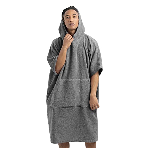 HOMELEVEL Badeponcho Damen und Herren - Surf Poncho aus 100% Baumwolle - Tuch für Erwachsene - Unisex Bademantel - Badetuch mit Kapuze von HOMELEVEL