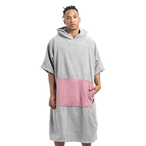 HOMELEVEL Badeponcho Damen und Herren - Surf Poncho aus 100% Baumwolle - Tuch für Erwachsene - Unisex Bademantel - Badetuch mit Kapuze von HOMELEVEL