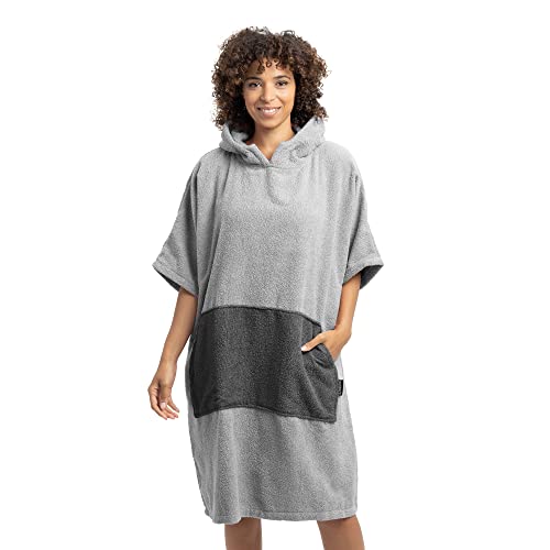 HOMELEVEL Badeponcho Unisex - Surf Poncho aus 100% Baumwolle - Tuch für Erwachsene - Bademantel für Damen und Herren - Badetuch mit Kapuze von HOMELEVEL