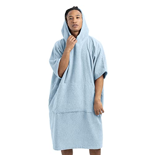 HOMELEVEL Badeponcho Damen und Herren - Surf Poncho aus 100% Baumwolle - Tuch für Erwachsene - Unisex Bademantel - Badetuch mit Kapuze von HOMELEVEL