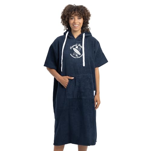 HOMELEVEL Badeponcho Unisex - Surf Poncho aus 100% Baumwolle - Handtuch für Erwachsene - Bademantel für Damen und Herren - Badetuch mit Kapuze von HOMELEVEL