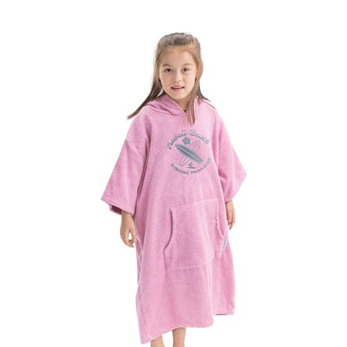 HOMELEVEL Badeponcho für Kinder und Teenager - Poncho Handtuch für Strand Schwimmbad - Surfponcho mit Kapuze - Bademantel für Jungen und Mädchen von HOMELEVEL