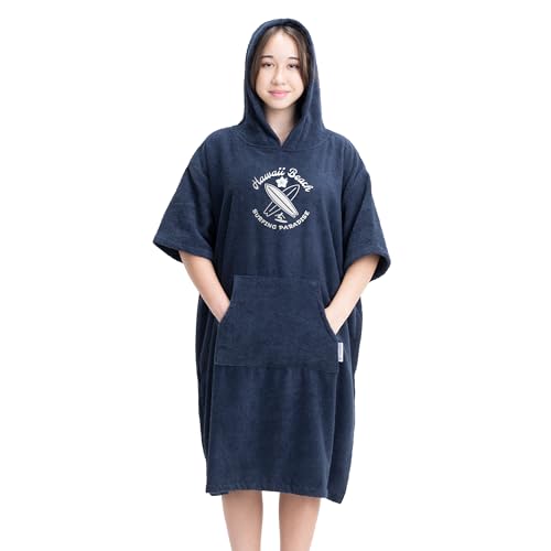 HOMELEVEL Badeponcho für Kinder und Teenager - Poncho Handtuch für Strand Schwimmbad - Surfponcho mit Kapuze - Bademantel für Jungen und Mädchen von HOMELEVEL