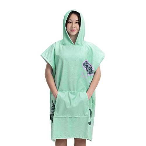 HOMELEVEL Badeponcho für Kinder und Teenager - Poncho Handtuch für Strand Schwimmbad - Surfponcho mit Kapuze - Bademantel für Jungen und Mädchen von HOMELEVEL