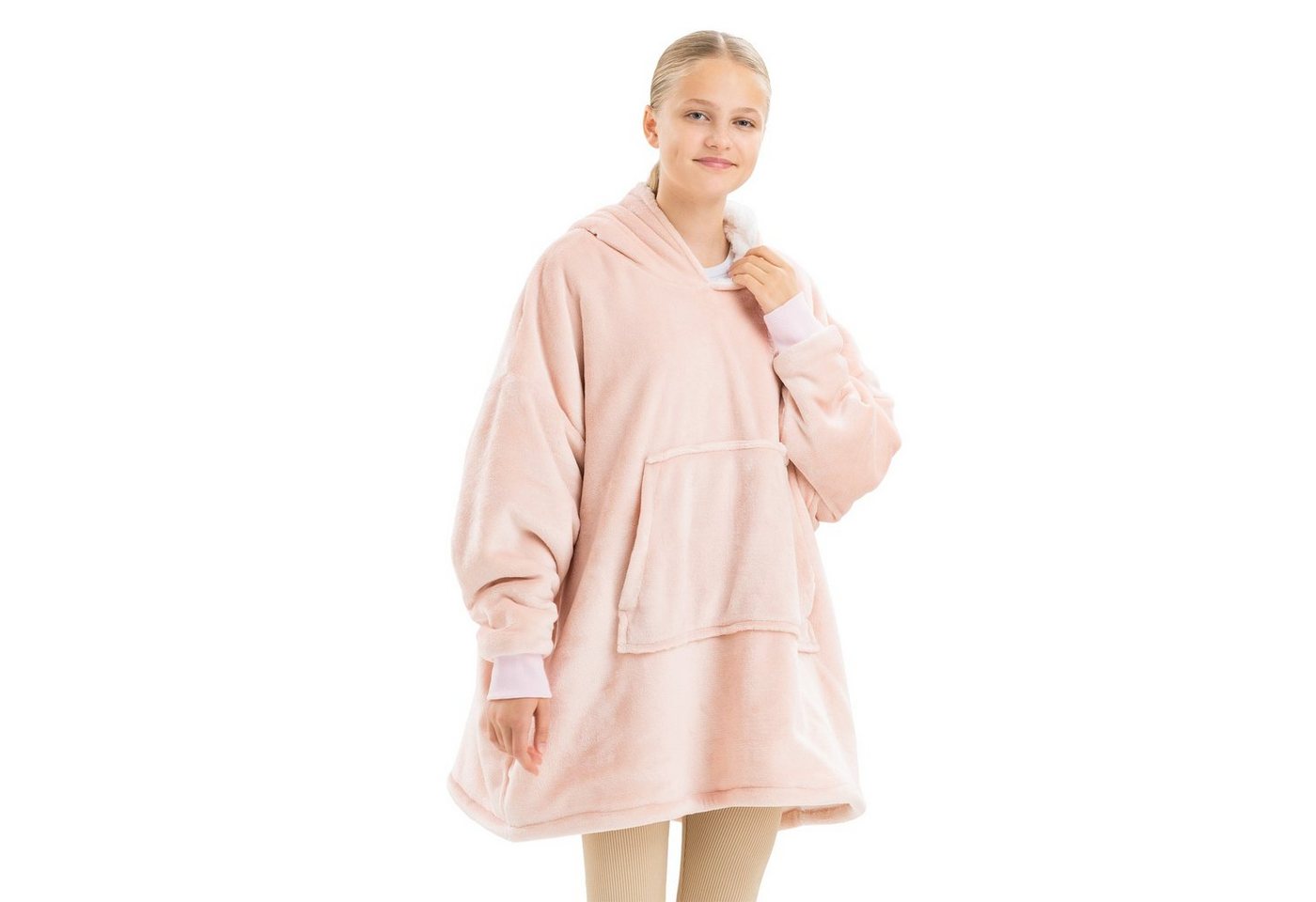 HOMELEVEL Hoodie Kinder Sherpa Fleece Hoodie - Kuscheliger Oversized Pulli (1-tlg) von HOMELEVEL