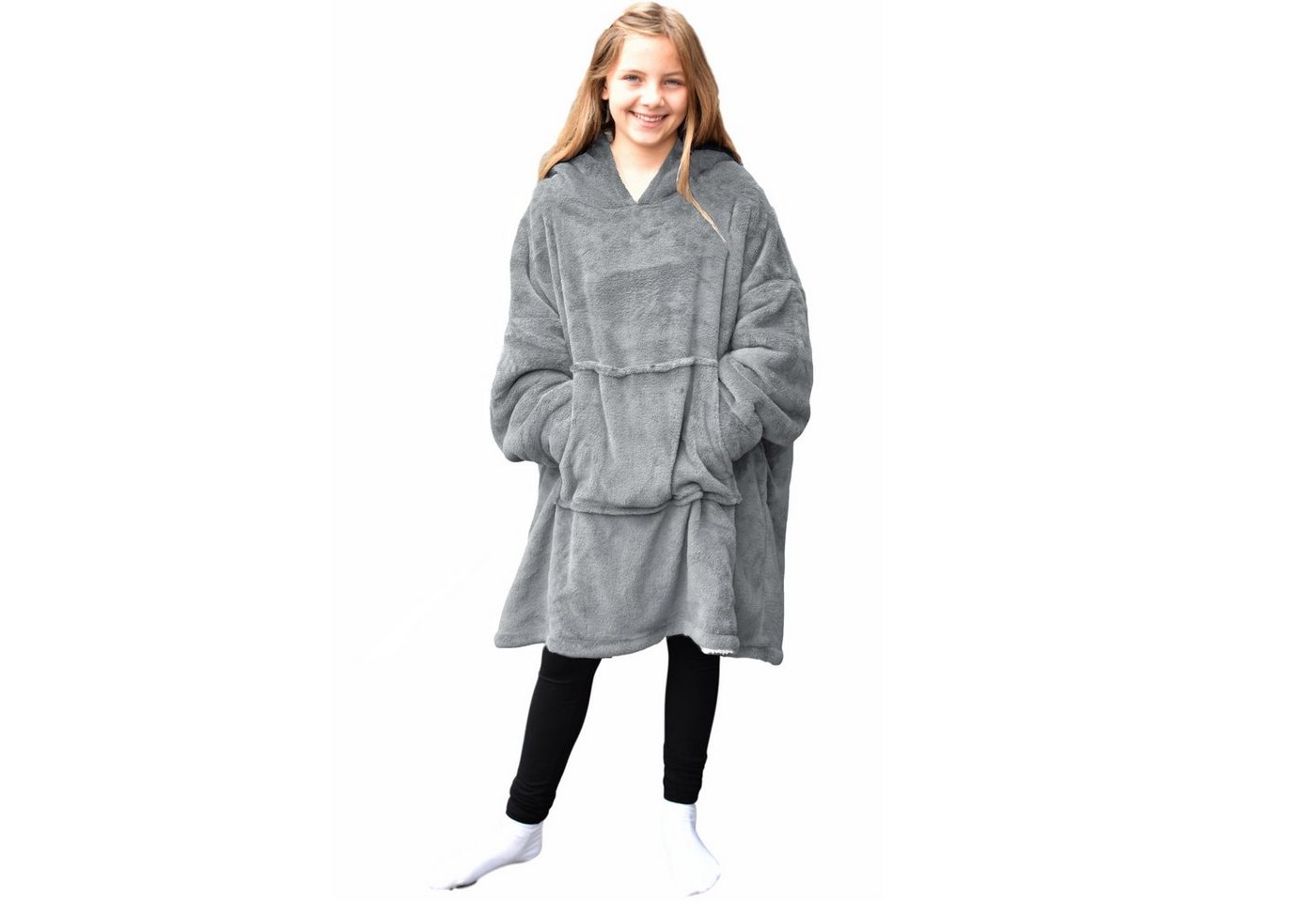 HOMELEVEL Hoodie Kinder Sherpa Fleece Hoodie - Kuscheliger Oversized Pulli (1-tlg) von HOMELEVEL