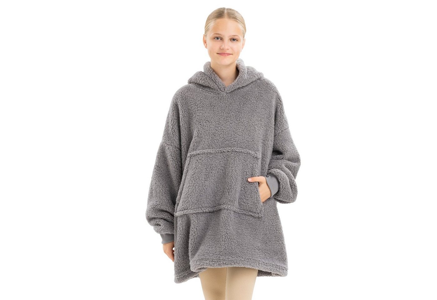 HOMELEVEL Kapuzensweatshirt Kinder Fleece Hoodie Pullover - Pulli mit Kapuze - Kuschelpullover (1-tlg) von HOMELEVEL