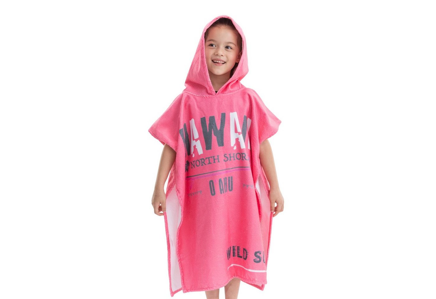 HOMELEVEL Kinderbademantel Kinder Surf/Badeponcho - Handtuch Poncho - Bademantel 4-7 J., Baumwolle von HOMELEVEL