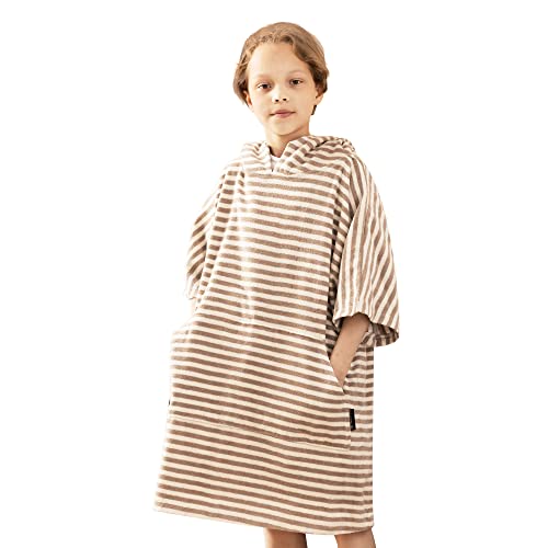 HOMELEVEL Surf und Badeponcho für Kinder - Poncho Handtuch - Badeponcho - Bademantel - für Kinder von 10-13 Jahren - 100% Baumwolle von HOMELEVEL