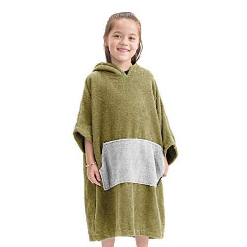 HOMELEVEL Surf und Badeponcho für Kinder - Poncho Handtuch - Badeponcho - Bademantel - für Kinder von 6-9 Jahren - 100% Baumwolle von HOMELEVEL