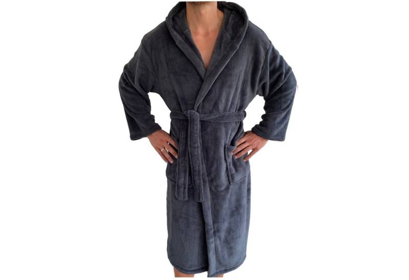 HOMELEVEL Unisex-Bademantel Bademantel Unisex Reise Morgenmantel Mikrofaser, Polyester von HOMELEVEL
