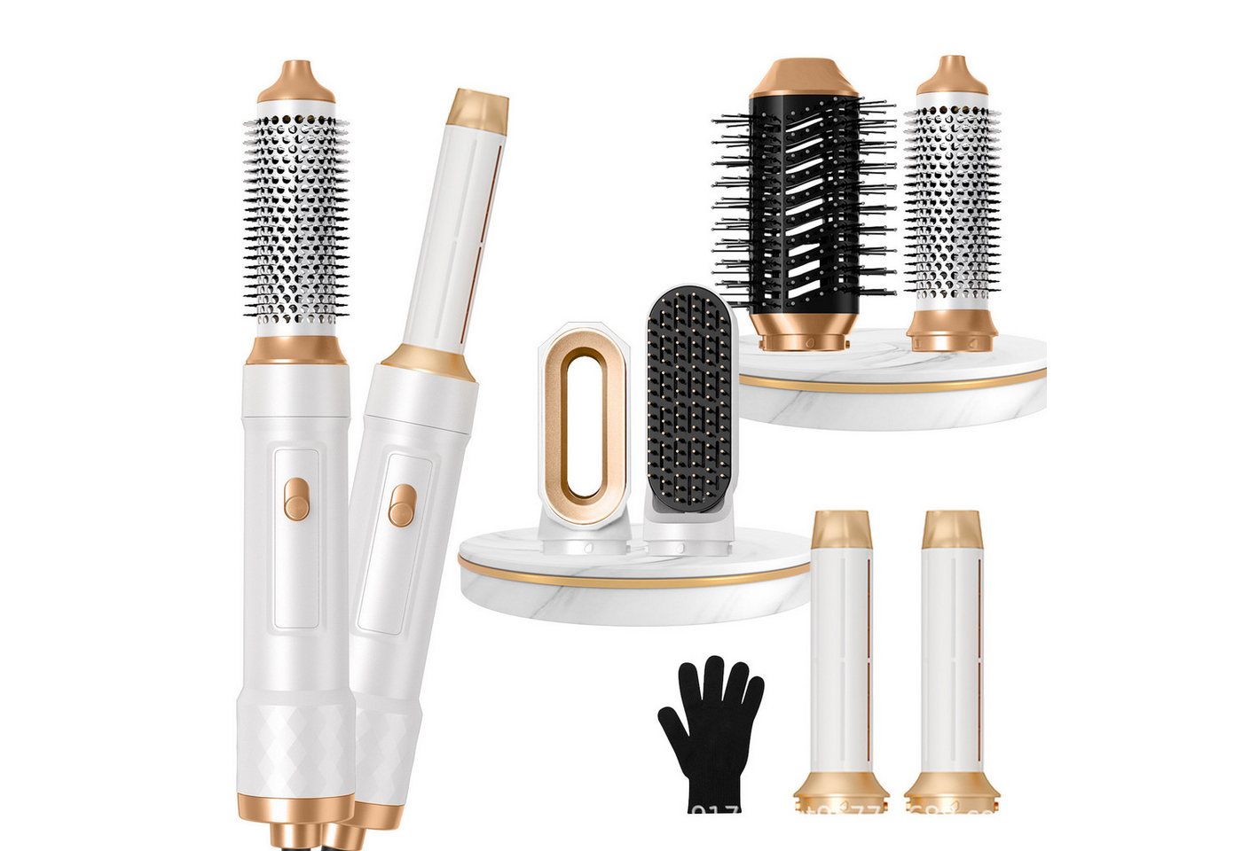 HOMELIVE Lockenstab 5-in-1 Heißluft-Styler mit Saugfunktion und Haartrockner, Drei Geschwindigkeitsknopf, Sicherheitsschloss, 360° drehbares Seil von HOMELIVE