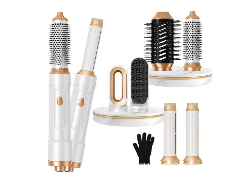 HOMELIVE Lockenstab 5-in-1 Heißluft-Styler mit Saugfunktion und Haartrockner, Drei Geschwindigkeitsknopf, Sicherheitsschloss, 360° drehbares Seil von HOMELIVE