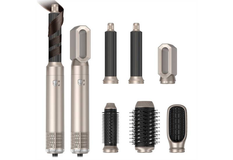 HOMELIVE Lockenstab 6 in 1 Multifunktions Haartrockner Set Haarstyler und -trockner, 360° Heißluftauslass, 1000w, 3-Minuten schnelles Styling von HOMELIVE