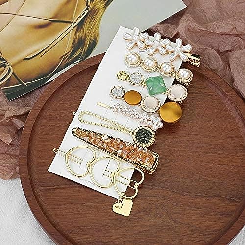 HOMEMATES 8 Stück Koreanischer Stil Perlen Haarspangen Damen Set Haarnadel Koreanischer Stil Haarspange Marmor Alligator Bobby Pins Entenschnabel Kopfschmuck Schmuck Haarschmuck Set HOMEMATES 8 Stück Koreanischer Stil Perlen Haarspangen Damen Set Haarnadel Koreanischer Stil Haarspange Marmor Alligator Bobby Pins Entenschnabel Kopfschmuck Schmuck Haarschmuck Set von HOMEMATES