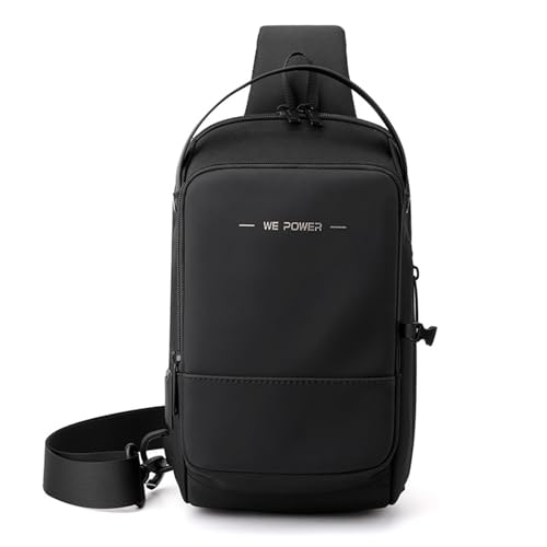 HOMHOLDON Umhängetasche,Brusttasche für Damen und Herren,Reiserucksack,lässiger Tagesrucksack(Schwarz) von HOMHOLDON