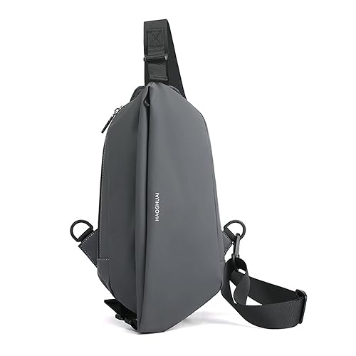 HOMHOLDON Umhängetasche,Brusttasche für Damen und Herren,wasserdichte Umhängetasche,Reiserucksack,Wander-Tagesrucksack(Grau) von HOMHOLDON