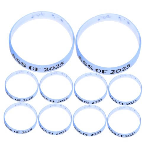 HOMOBABE 10 Stück Class Of Graduation Handgelenk Armbänder Nachleuchtende Silikonarmbänder für Graduierungspartys für Geschenkidee zur der Abschlussfeier von HOMOBABE