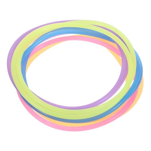 HOMOBABE 10 Stück Luminous Silikon Armbänder Nachleuchtende Handgelenkarmbänder für Damen und Herren Elastische Armbänder in Farben Orange Himmelblau Rosa Gelb für Partys und von HOMOBABE