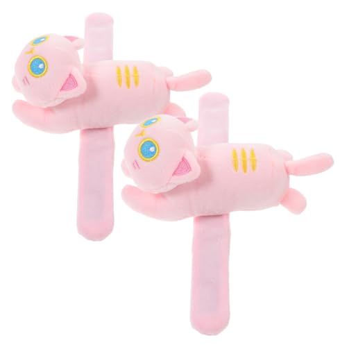 HOMOBABE 2 Stück Kätzchen Plüsch Slap Bracelet Tier Armbänder aus Leicht und Langlebig für Halloween Geburtstagsfeiern für Katzenliebhaber von HOMOBABE