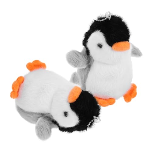 HOMOBABE 2 Stück Kuscheliger Pinguin Schlüsselanhänger Plüsch Anhänger Niedlicher Cartoon Pinguin Taschen Deko für Mädchen Valentinstag Weihnachten von HOMOBABE