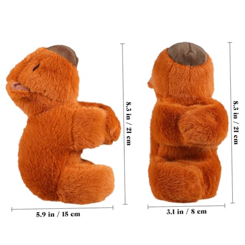 HOMOBABE 2 Stück Niedliches Capybara Plüschtier Weiches Kuscheltier Slap Armband für Vielseitiges Stofftier als Kissen Für Zuhause Büro Auto von HOMOBABE