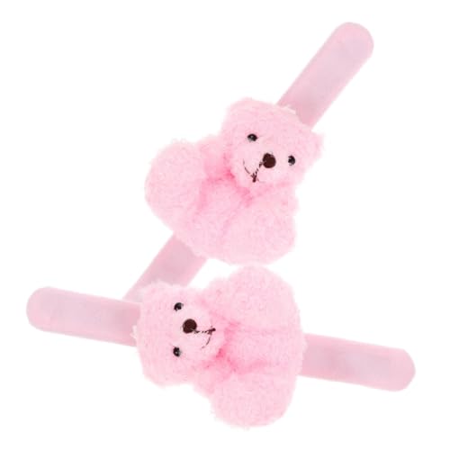 HOMOBABE 2 Stück Plüsch Slap Armbänder Bär Handgelenkband für Partyspielzeug Geschenkidee für Halloween Geburtstagsfeiern und Schulanfang Leicht und Tragbar von HOMOBABE