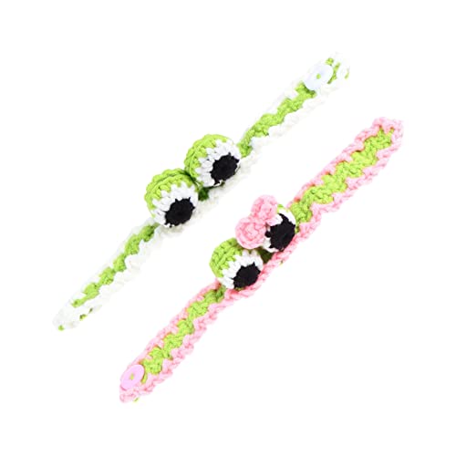 HOMOBABE 2 Stück Teiliges Handgefertigtes Wollarmband Niedlichen Tiermotiven Langlebig und Farbecht Kreatives Kinderarmband als Geschenk für Jungen und Mädchen von HOMOBABE