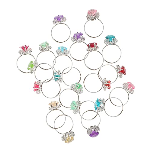 HOMOBABE 20 Stück Fingerring Spielzeug Für Kleine Mädchen Bunter Schmuck Rollenspielring Partyspielzeug Umweltfreundliches Material Für Kleine Mädchen von HOMOBABE