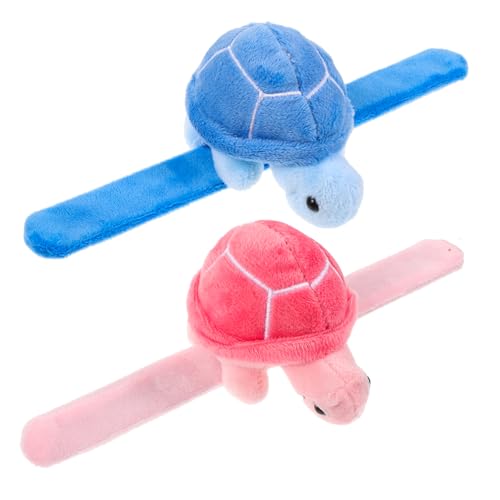 HOMOBABE 2stücke Plüsch Schildkröte Schlagarmbänder Für Junge Mädchen Kuschelige Handgelenkspielzeuge Geburtstag Halloween Neujahr Geschenke Weiches Und Sicheres Spielzeug Für Partys von HOMOBABE