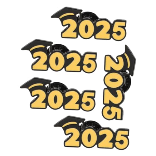 HOMOBABE 5 Stück Teiliges Abschlussbroschen mit Abschlussmütze Anstecknadel für Graduierte Langlebige Zinklegierung Dekoration für Kleidung Hüte und Rucksäcke Klasse Abzeichen von HOMOBABE