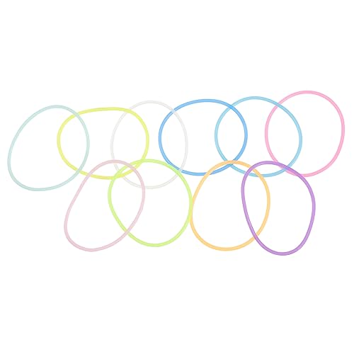HOMOBABE 50Stücke Silikon Jelly Armbänder Leuchtend für Partys Haarbindungen für Mädchen Nachtlicht Armband im Jahre Stil Bunte Flexible Handgelenkbänder von HOMOBABE